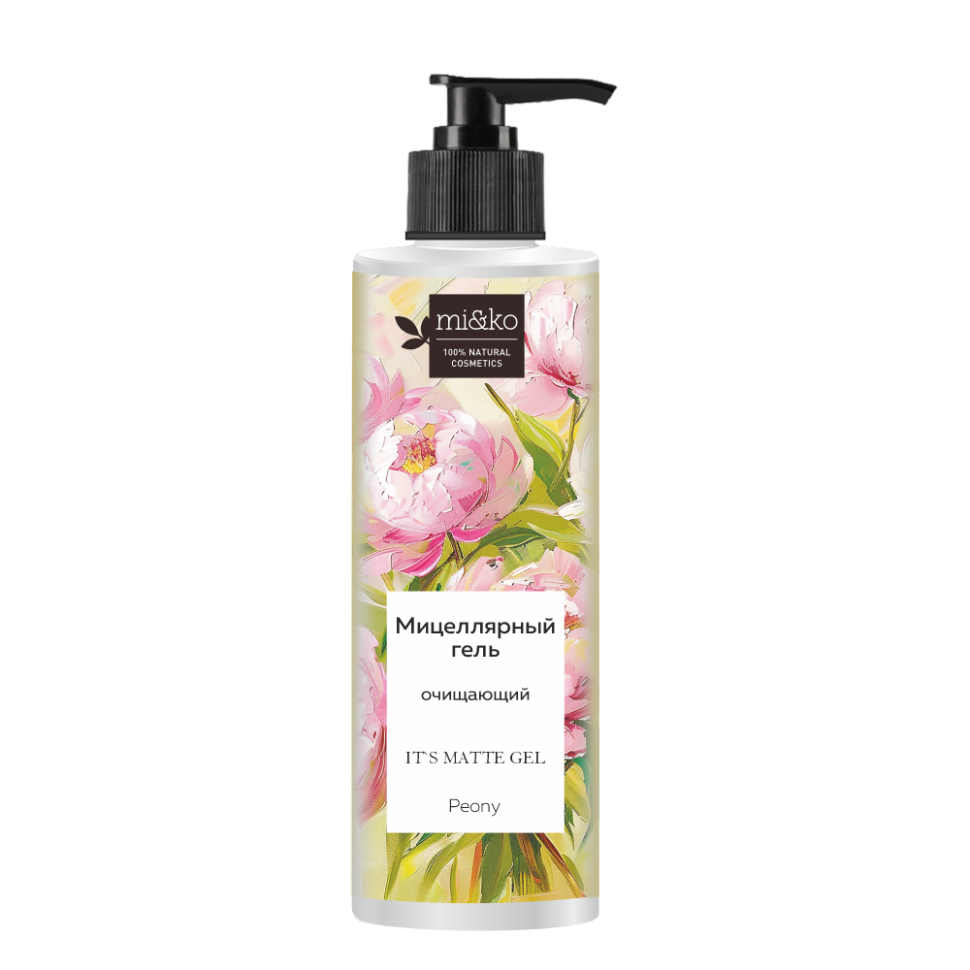 Очищающий мицеллярный гель для лица It`s matte gel Peony, 200 мл