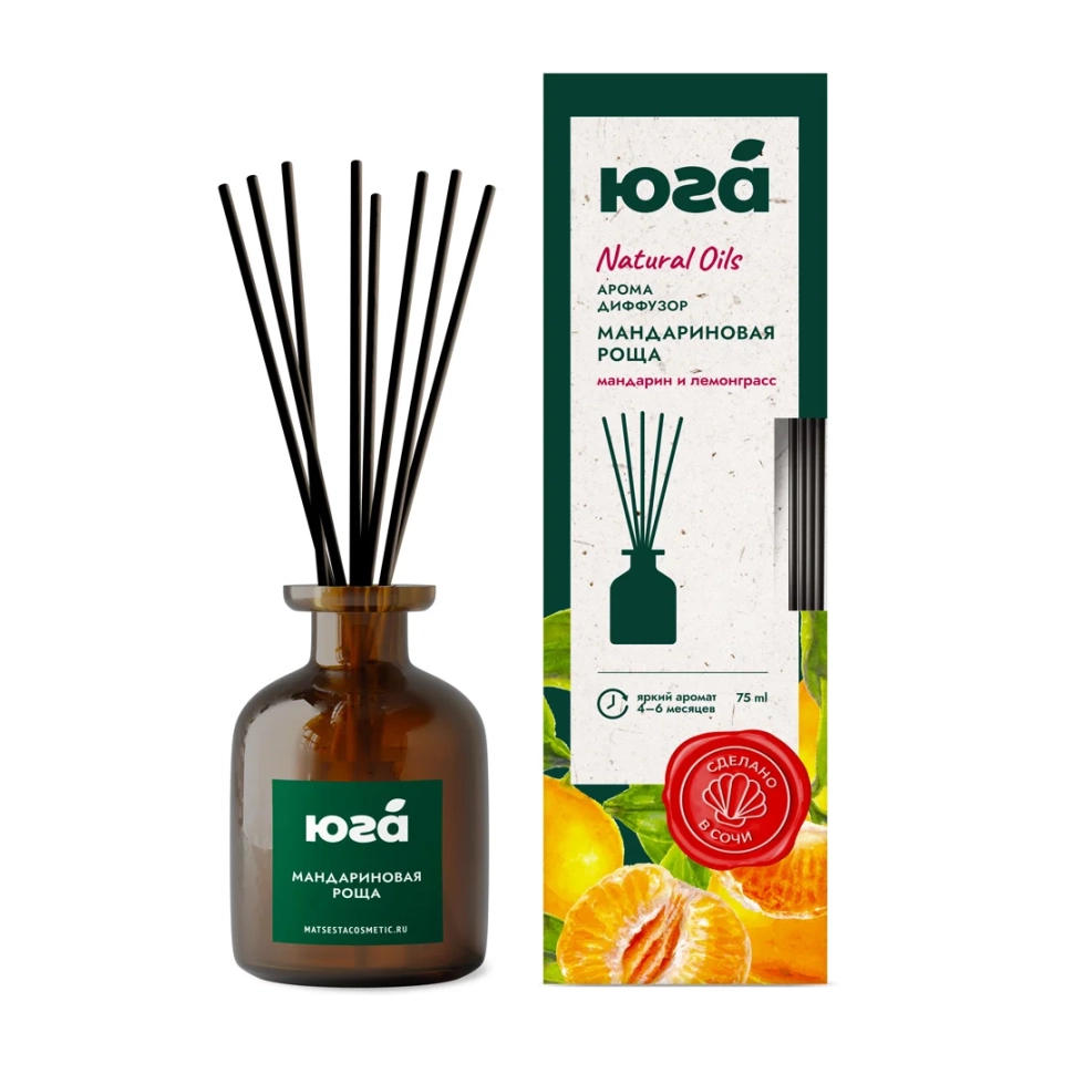 Аромадиффузор Мандариновая роща мандарин и лемонграсс, 75 мл