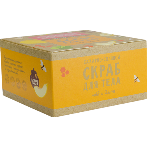Сахарный скраб для тела мед и дыня, 200 г