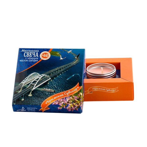 Массажная свеча с эфирным маслом Шалфея