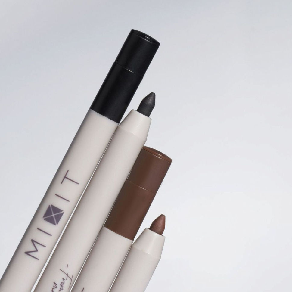 Карандаш каял для глаз Чёрный с кремовой текстурой, с встроенной мини-точилкой, 1 шт