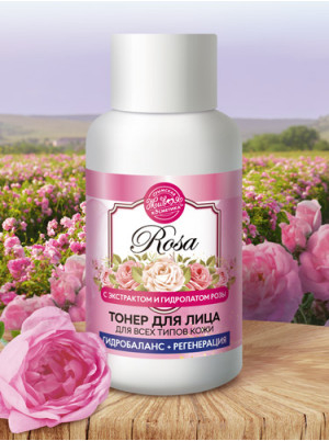 Тонер для лица Rosa для всех типов кожи, увлажняет, придает сияние и упругость, 60 г