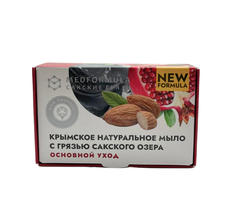 Мыло Основной уход для нормальной и комбинированной кожи с грязью Сакского озера Med Formula, 100 г