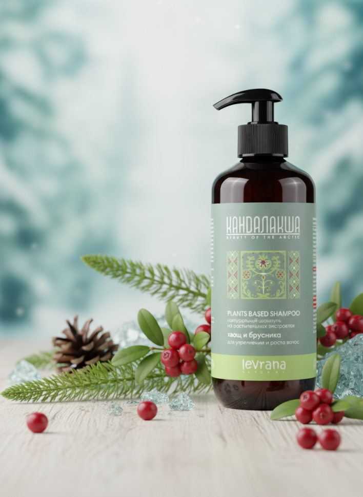 Натуральный шампунь для волос Хвощ и брусника Кандалакша, 400 мл Натуральный шампунь для волос Хвощ и брусника Кандалакша, 400 мл