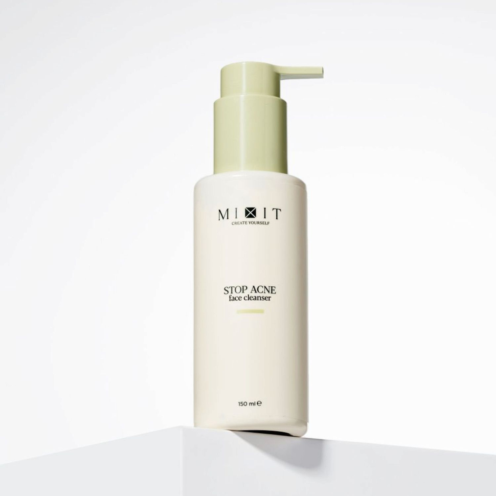 Очищающий гель с кислотами для проблемной кожи Mixit Stop acne face, 150 мл