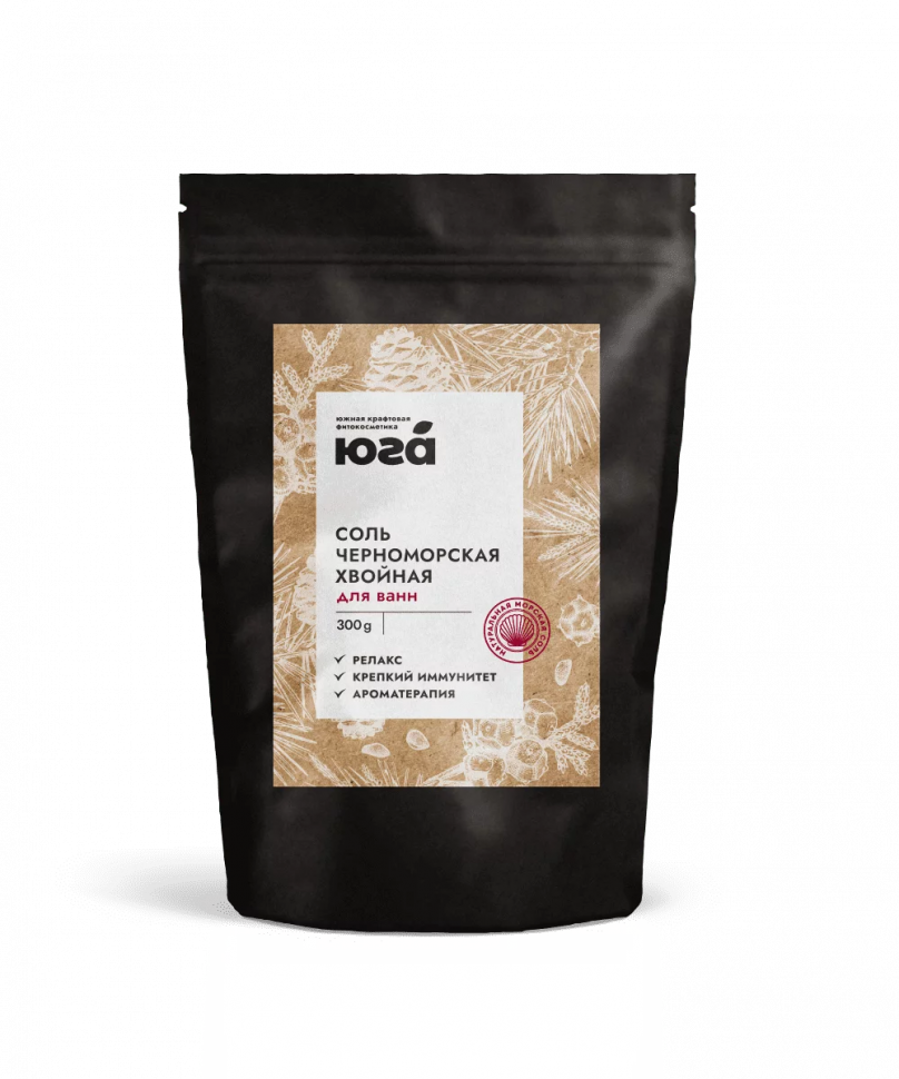 Соль для ванны черноморская Хвойная, 300 г