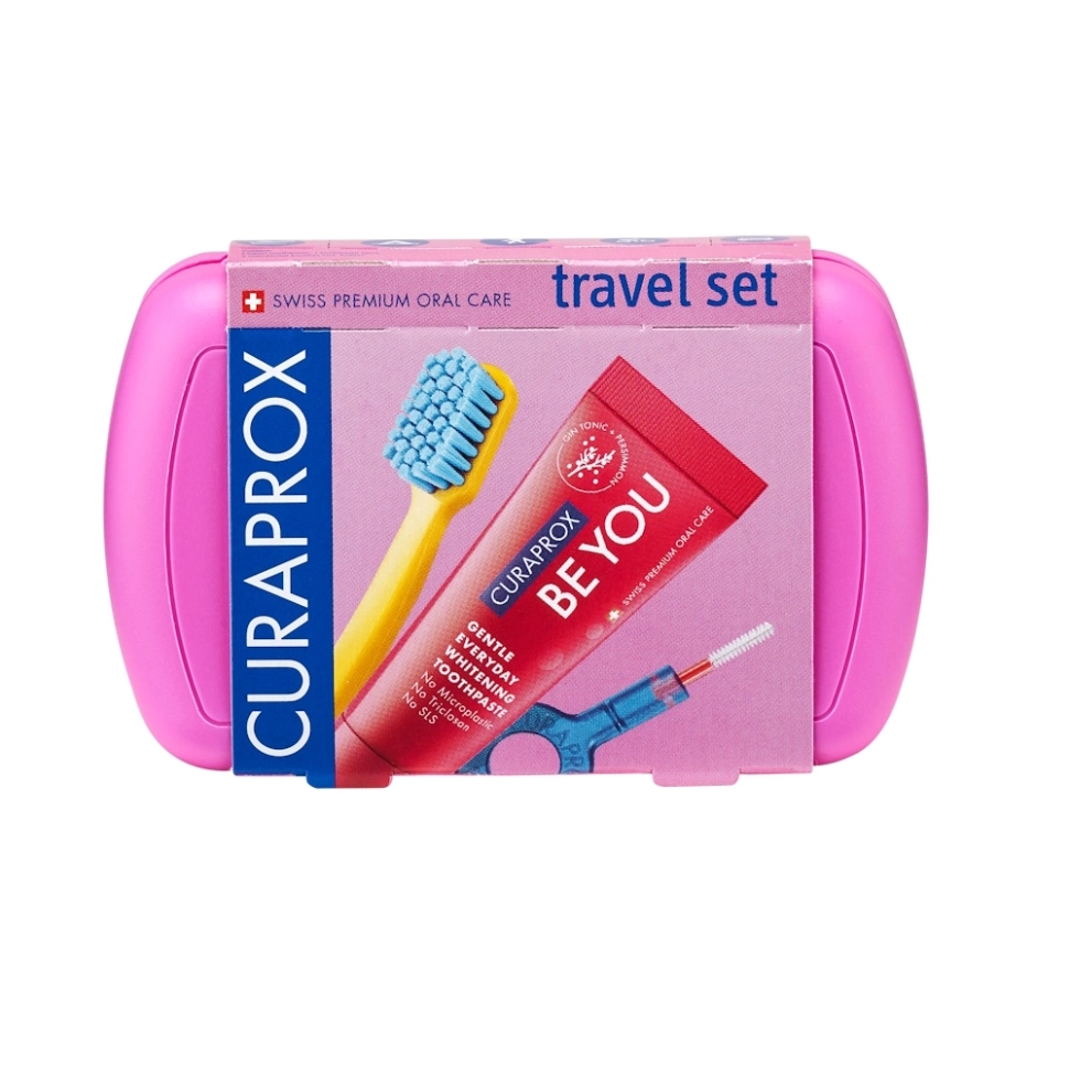 Curaprox дорожный набор be you/розовый бокс