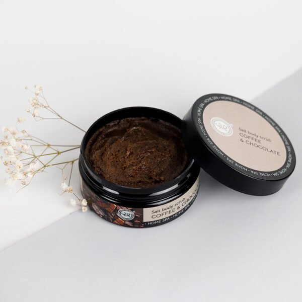 Скраб соляной для тела Кофе Шоколад омолаживающее действие  Home SPA, 200 гр