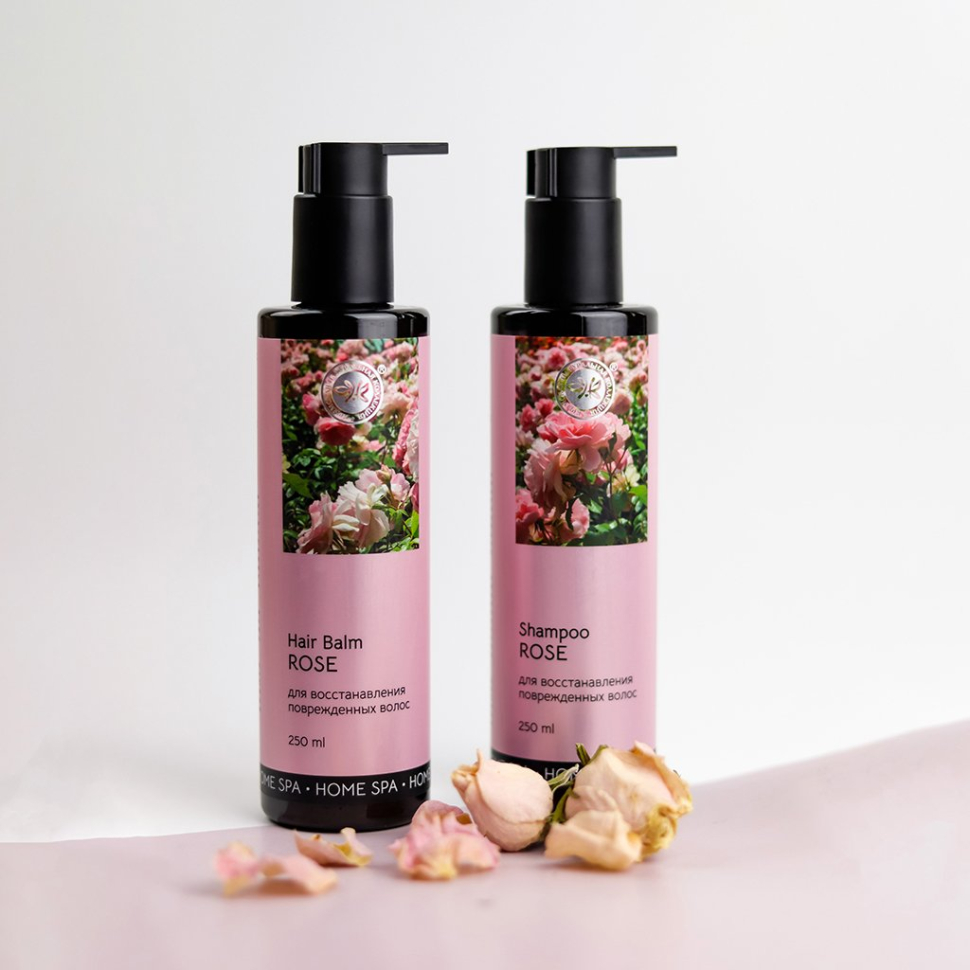Шампунь Роза Для восстановления поврежденных волос Home SPA, 250 гр