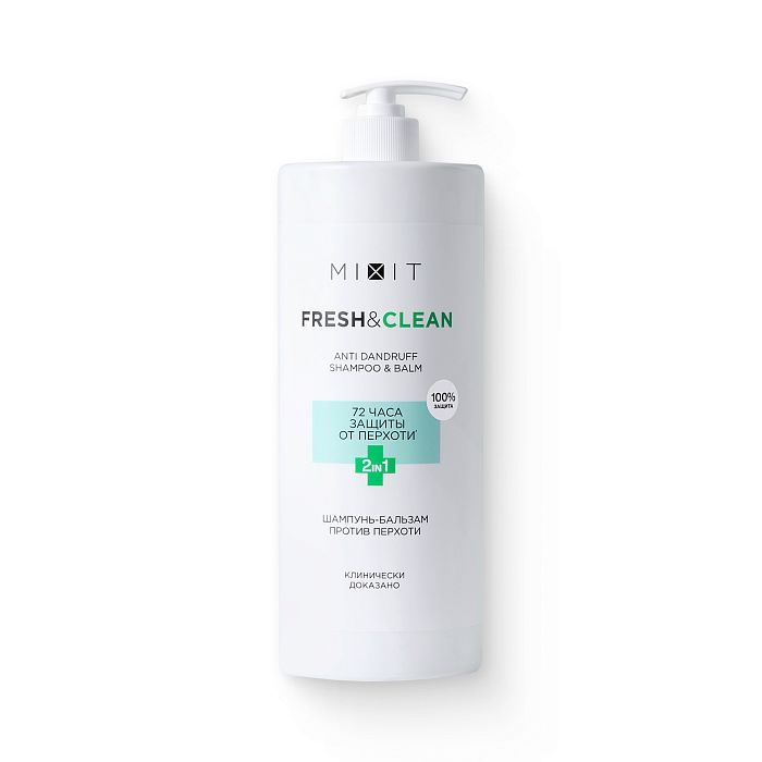 Шампунь-бальзам для волос FRESH & CLEAN против перхоти, 1000 мл