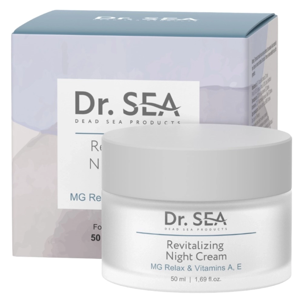 Ночной крем для лица Восстанавливающий с комплексом mg. relax и витаминами а е, Dr. sea, 50 мл  