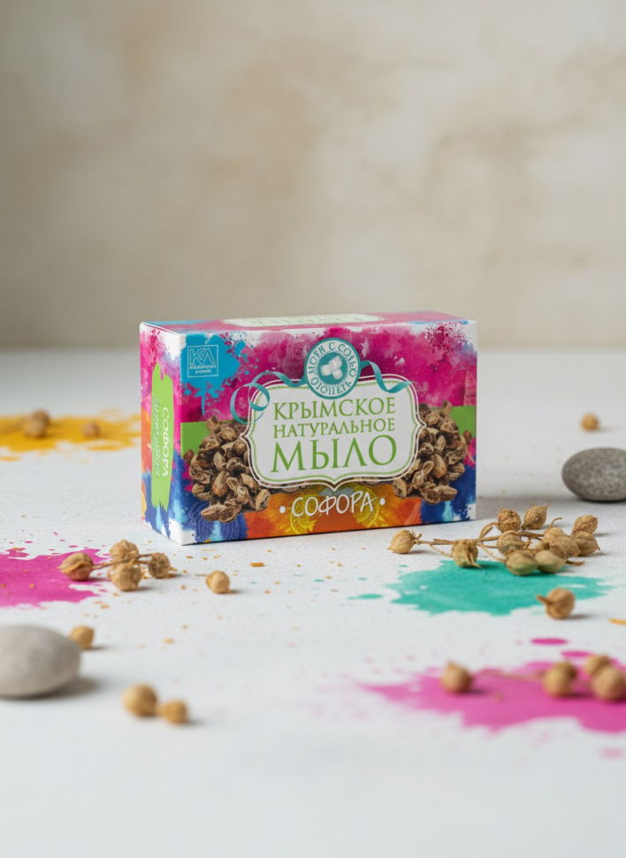 Мыло Софора с солью Чёрного моря, 82 г