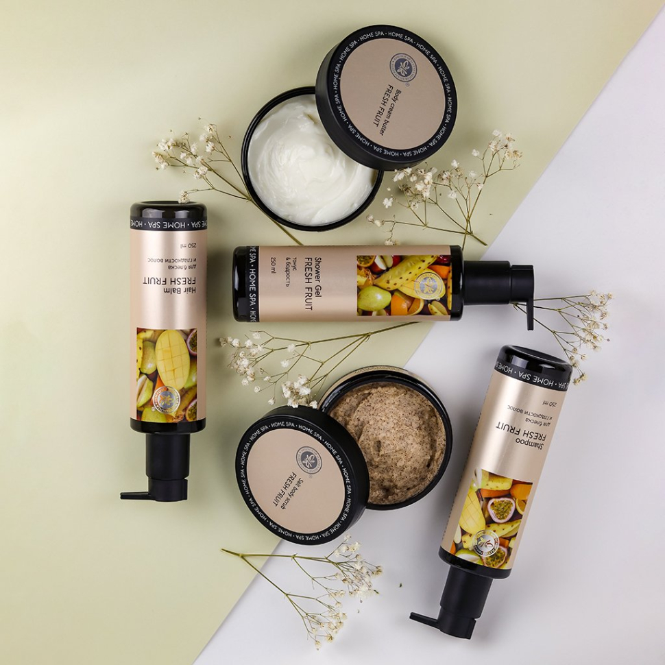 Шампунь для волос Фруктовый фреш Для блеска и гладкости волос Home SPA, 250 гр