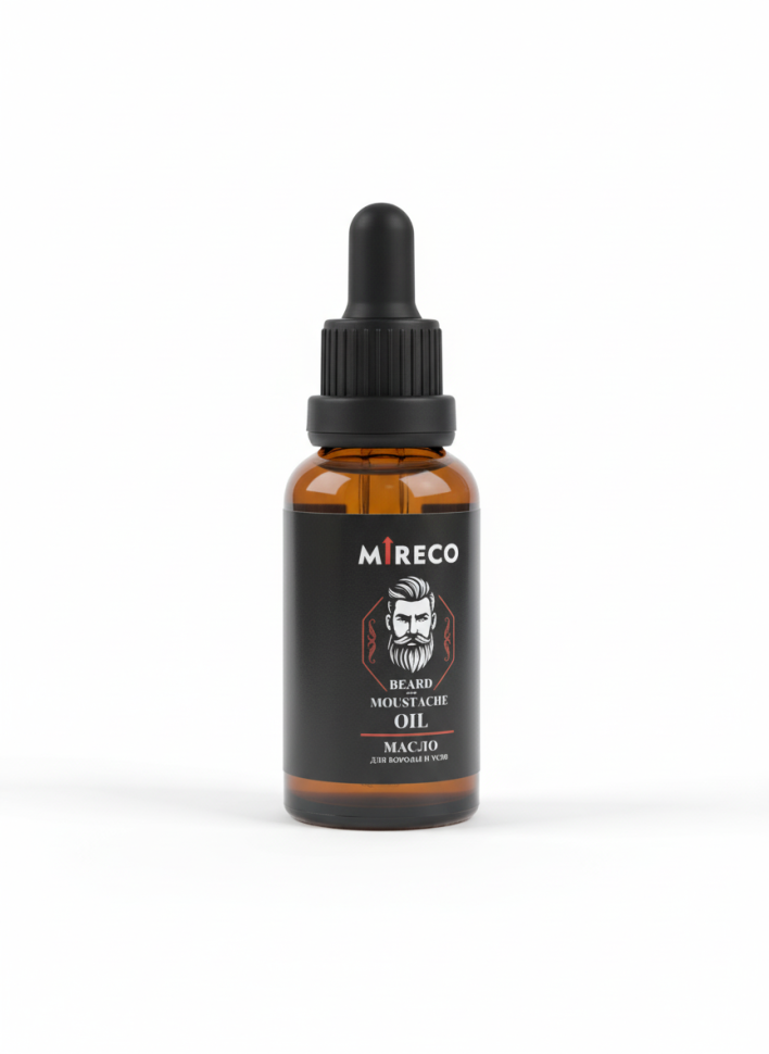 Масло для бороды и усов Beard and Moustache Oil активизирует рост, укрепляет, Mireco, 30 мл