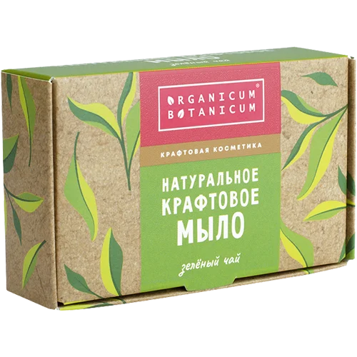 Натуральное крафтовое мыло Зеленый чай, 100 г