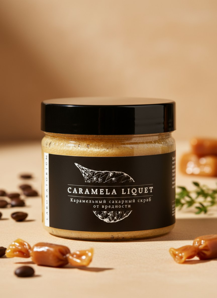Карамельный сахарный скраб, 300мл